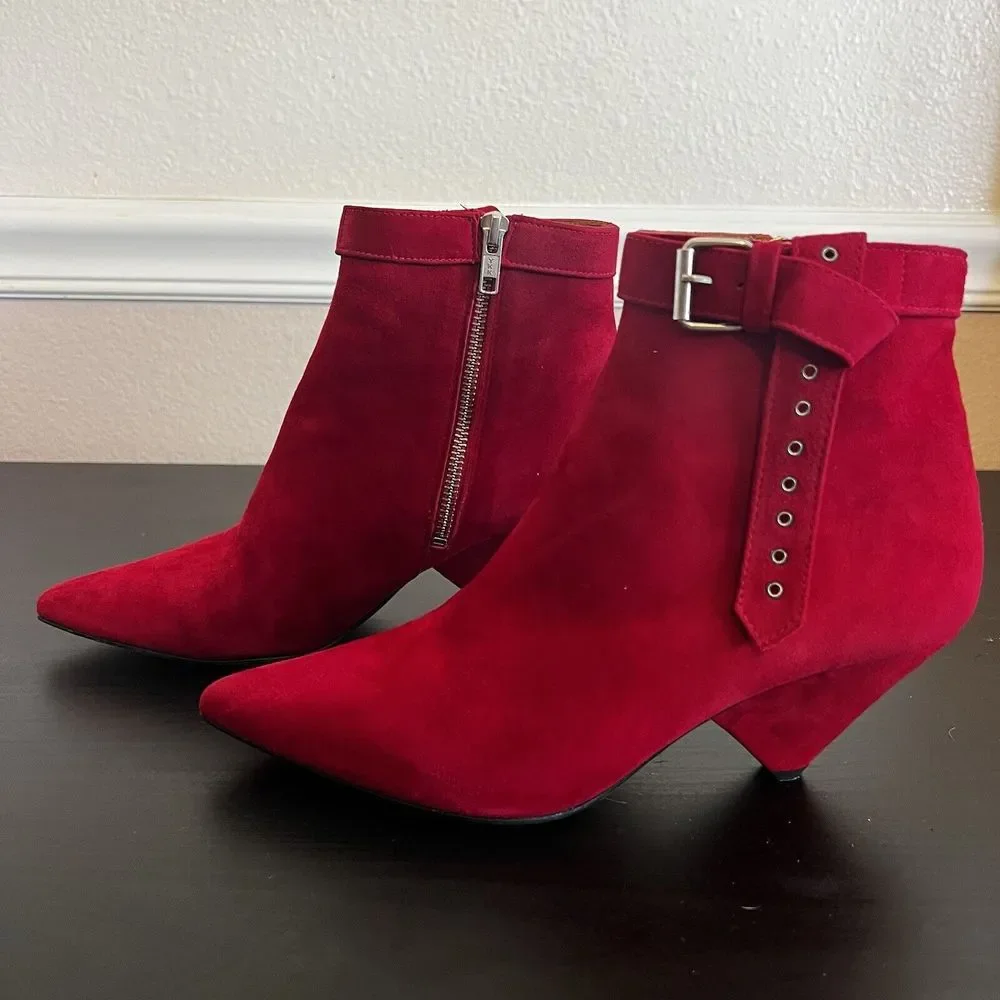IRO LINAC Ankle Boots In Red Womens Size‎ Eu 39 / US 8 - 8.5 New In Box